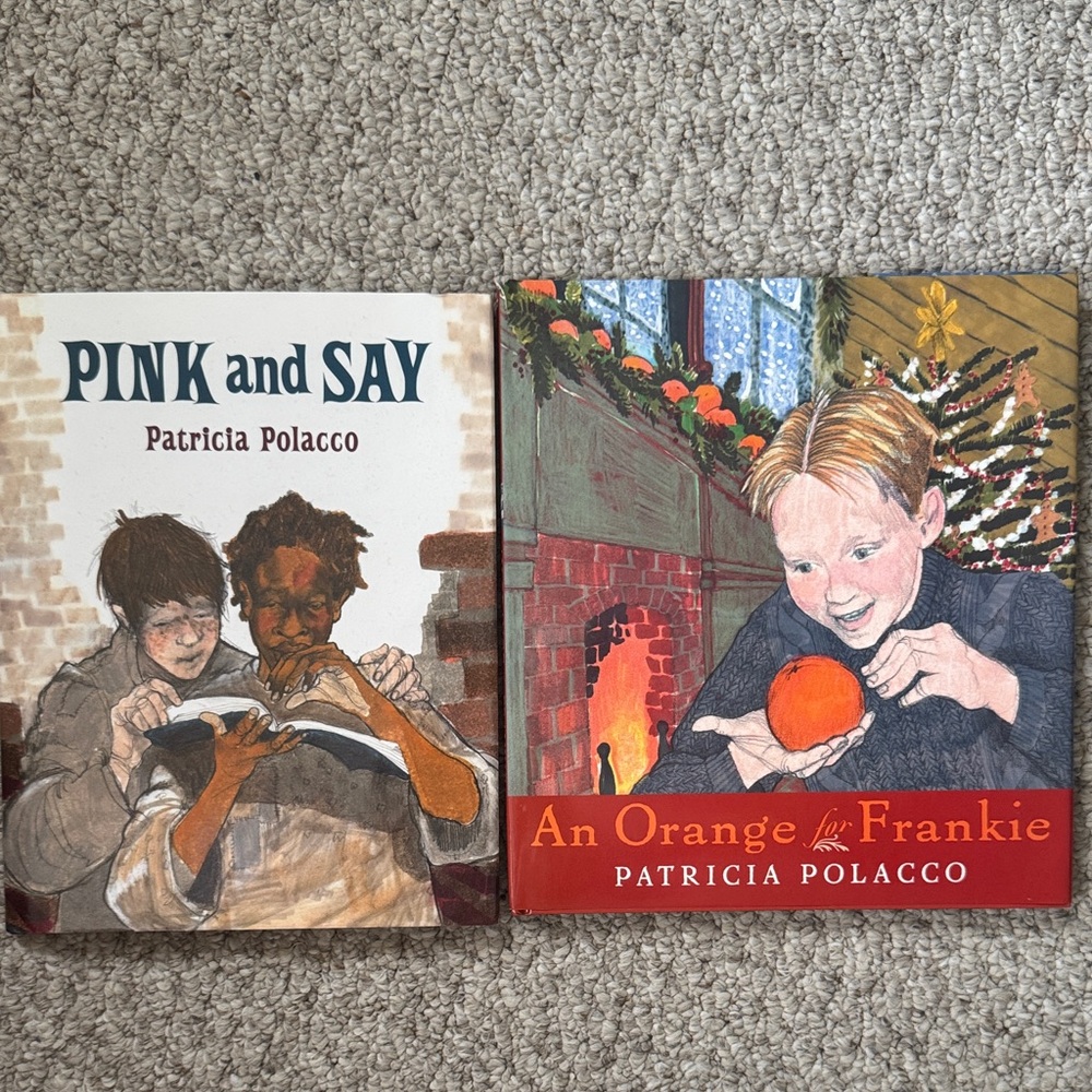 Patricia Polacco Book Set - Pink and Say & An Orange for Frankie